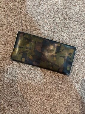 Lodis Camouflage-Print Leather Wallet Clutch - Green, Black, Brown